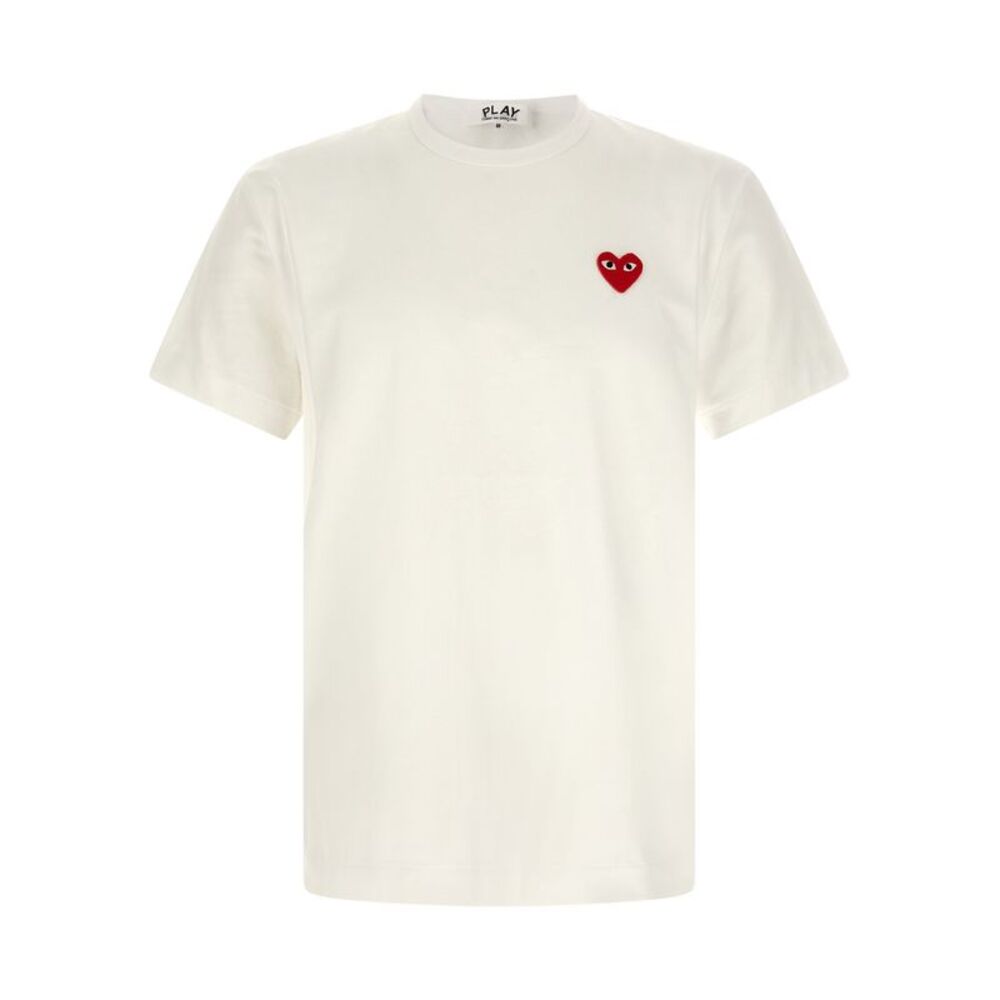 Comme Des Garçons Play White Cotton Men's T-Shirt